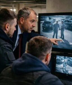 — Älkää menkö autoon — kaksi miestä katkaisi jarrunne, — koditon tyttö kuiskasi liikemiehelle.