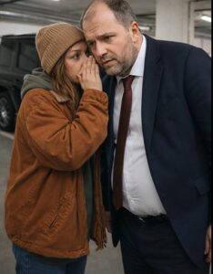 — Älkää menkö autoon — kaksi miestä katkaisi jarrunne, — koditon tyttö kuiskasi liikemiehelle.