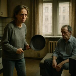 «Koetapa vain koskea minuun. En ole enää se tyttö» — sihahti Oksana, puristaen paistinpannua käsissään kuin viimeistä turvaa.