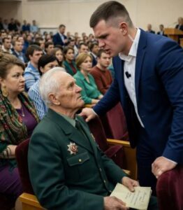 Vartija yritti ajaa veteraanin pois lapsenlapsensa valmistujaisjuhlasta — mutta vain minuutti myöhemmin tapahtui jotakin, joka sai koko salin jähmettymään hiljaisuuteen.