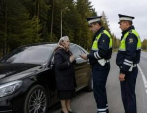 Liikennepoliisit pysäyttivät vanhan rouvan vain siksi, että hän ajoi kallista ulkomaista autoa. He painoivat hänet autoa vasten ja laittoivat käsiraudat – tietämättä lainkaan, kuka tämä nainen todella oli